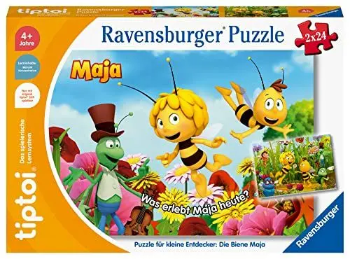 Produktbild: Ravensburger tiptoi Puzzle 00141 Puzzle für kleine Entdecker: Die Biene Maja, Kinderpuzzle ab 4 Jahren, für 1 Spieler