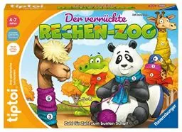 Produktbild: Ravensburger tiptoi Spiel 00104 - Der verrückte Rechen-Zoo - Lernspiel ab 4 Jahren, lehrreiches Zahlenspiel für Jungen und Mädchen, für 1-4 Spieler
