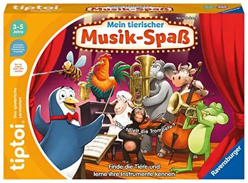 Produktbild: Ravensburger tiptoi Spiel 00169 Mein tierischer Musik-Spaß, Lernspiel für 1-4 Kinder von 3-5 Jahren