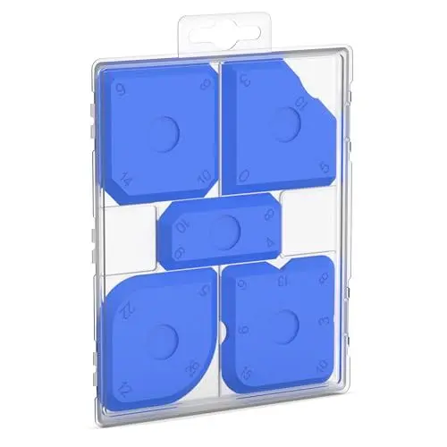 Produktbild: RAVN HAMAN 5er Set Fugenglätter Blau - Fugenwerkzeug mit 23 verschiedenen Formen - Fugen-Spachtel zum Verfugen z.B. mit Silikon & Acryl - Fugenabzieher inkl. Aufbewahrungsbox