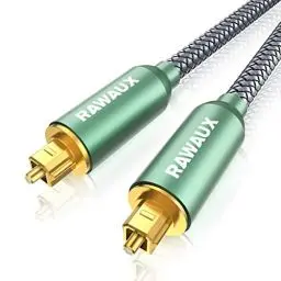 Produktbild: RAWAUX 3M Optisches Kabel mit 24K Vergoldete Stecker Digital Optisches Audiokabel Nylon Geflochtenes Digital Audio SPDIF Kabel auf Toslink Kabel für Soundbar, TV, Heimkino, PS4, DVD
