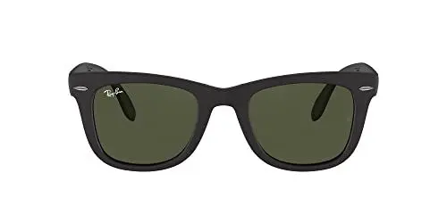 Produktbild: Ray-Ban Herren Folding Wayfarer Sonnenbrille, Schwarz (Schwarz/ Klassisch Grün), 50 mm EU