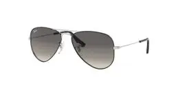 Produktbild: Ray-Ban Junior Aviator 0RJ9506S Sonnenbrille, Schwarz (Silver On Top Black), 50