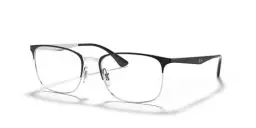 Produktbild: Ray-Ban Unisex-Erwachsene 0RX6421 Brillengestelle, Schwarz (Silver On Top Matte Black), 52