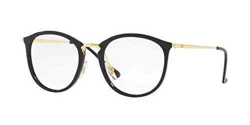 Produktbild: Ray-Ban Unisex-Erwachsene 0RX 7140 2000 49 Brillengestelle, Schwarz (Shiny Black)