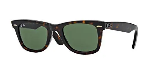 Produktbild: Ray-Ban Unisex-Erwachsene Original Wayfarer Classic Sonnenbrille, Braun (Tortoise Frame with Green G-15 Lenses), 54.0
