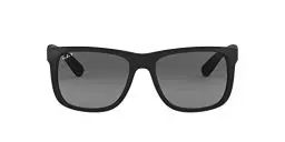 Produktbild: Ray-Ban Unisex Justin Sonnenbrille, Schwarz Gummi / Graue Gradient, 55 mm EU