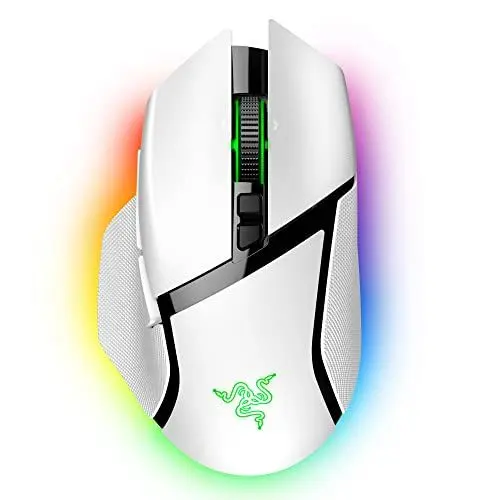 Produktbild: Razer Basilisk V3 Pro - Anpassbare kabellose Gaming-Maus HyperScroll Tilt Wheel (Focus Pro 30K Optischer Sensor, 13-Zonen Chroma-Beleuchtung, 10+1 Programmierbare Tasten) Weiß