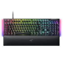 Produktbild: Razer BlackWidow V4 Mechanische Gaming-Tastatur, Chroma RGB (mechanische Schalter, grün, 6 dedizierte Makro-Tasten, ABS-Tasten) FR-Layout | Schwarz