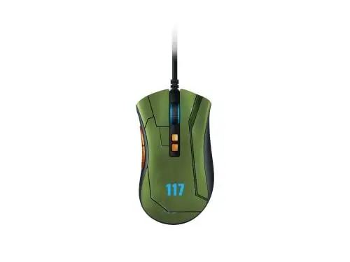 Produktbild: Razer DeathAdder V2 - Kabelgebundene USB-Gaming-Maus mit Optischen Mausschaltern (Focus+ 20K optischer Sensor, 8 Programmierbare Tasten, 5 On-Board-Speicherprofile) HALO Infinite Ed.