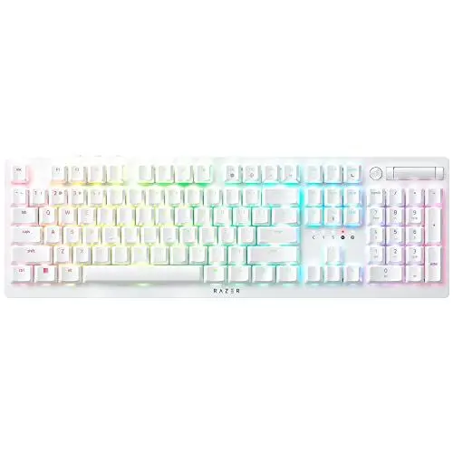 Produktbild: Razer Deathstalker V2 Pro (Purple Switch)- Kabellose Optische Low-Profile-Gaming-Tastatur (Klickende Optische Switches, HyperSpeed Wireless, Bluetooth 5.0) QWERTY US-Layout | Weiß