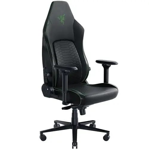 Produktbild: Razer Iskur V2 - Gaming-Stuhl mit adaptiver Lordosenstütze (Polster aus hoch verdichtetem Schaumstoff, Umweltfreundliches lösungsmittelfreies EPU-Kunstleder, 4-D-Armlehnen) Grün