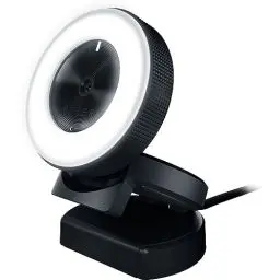 Produktbild: Razer Kiyo - Streaming-Kamera mit Ring-Beleuchtung (USB Webcam, HD-Video 720p, 60 FPS, kompatibel mit Open Broadcaster Sofware, Xsplit, Autofokus, Kamera-Clip, Stativ-Anschluss)