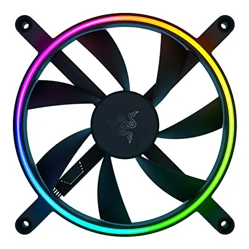 Produktbild: Razer Kunai Chroma - aRGB-PC-Hochleistungslüfter (Leise, leistungsstarke, Bis zu 8 Lüfter anschließen, Unterstützung für PWM-Lüftersteuerung, Razer Chroma) 1 Lüfter - 140MM