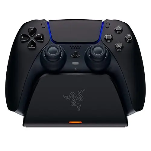 Produktbild: Razer Schnellladestation - Schnellladestation für PS5 Wireless-Controller (Schnellladung , Gebogenes Schalen-Design Einhändige Bedienung, Aufladen per USB) Midnight Black