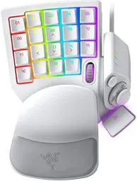 Produktbild: Razer Tartarus Pro Mercury - Gaming Keypad (Gamepad mit analog-optischen Tasten, 32 programmierbare Tasten, anpassbarer Auslösepunkt, Profile, Handballenauflage, RGB Chroma Beleuchtung) Weiß