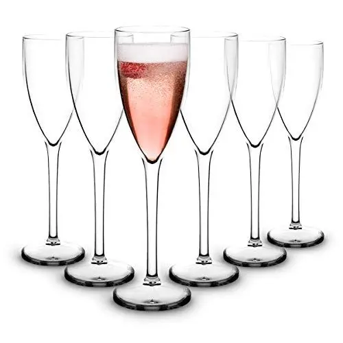 Produktbild: RB Sektglas Premium-Kunststoff Unzerbrechlich Wiederverwendbar 15cl, 6 Stück