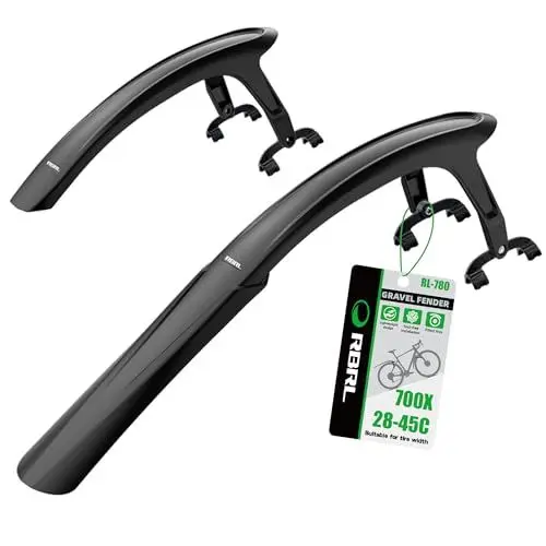 Produktbild: RBRL Fahrrad Schutzblech Set, Universal Schutzblech Fahrrad 28 Zoll, Verstellbarer und einfach zu installierender Mudguard (Radschutz für Gravelbikes, Rennräder)