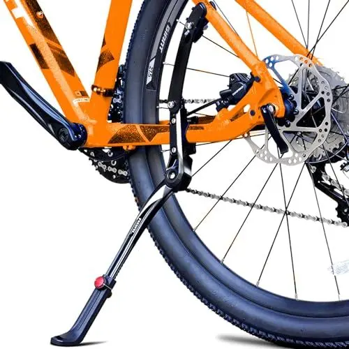 Produktbild: RBRL Fahrradständer Aluminiumlegierung, Seitenständer Fahrrad Universal für 26-29 Zoll, Stabil Fahrradständer für Mountainbike/Rennrad/MTB, Höhenverstellbar mit rutschfestem Gummifuß