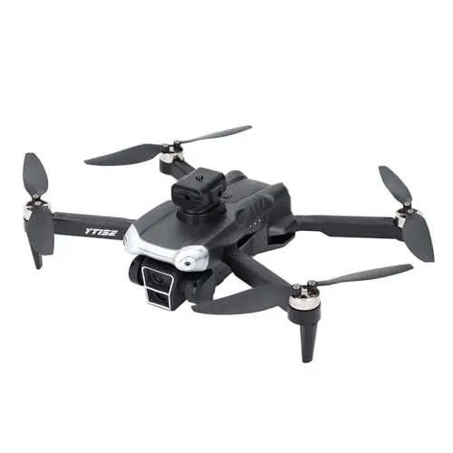 Produktbild: RC Small Drohne mit 3 HD Kameras, Faltbarem WLAN Quadrocopter mit 4 seitiger Hindernisvermeidung, Höhenhaltung, Easy Fly Steady und Flugbahnflug