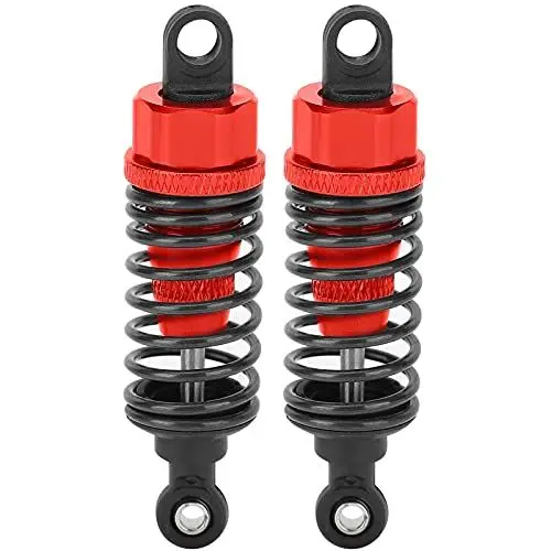 Produktbild: RC Stoßdämpfer, 70mm Federeinstellbarer Dämpfer RC Metall Stoßdämpfer Geeignet für Traxxas Slash 2WD RC Cars(rot) Automodell Spielzeug