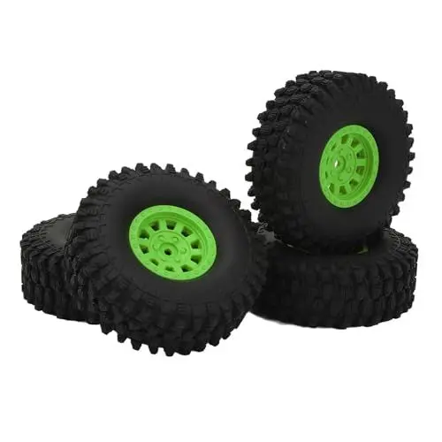 Produktbild: RC-Car-Rad, Einfacher Austausch, 120 Mm 1,9 Zoll RC-Car-Reifen, Starker Grip mit 10-Speichen-Nylon-Radfelgen für GEN8 (Green)