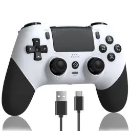 Produktbild: RCCBOOST Controller für PS4 mit TURBO MACRO Programmierung, 2024 Neuer HALL Effect Joystick Sensitive Non Drift, 1000mAh Akku Controller für PS4/ Pro/Slim mit Lautsprecher Audio Jack(Blau)