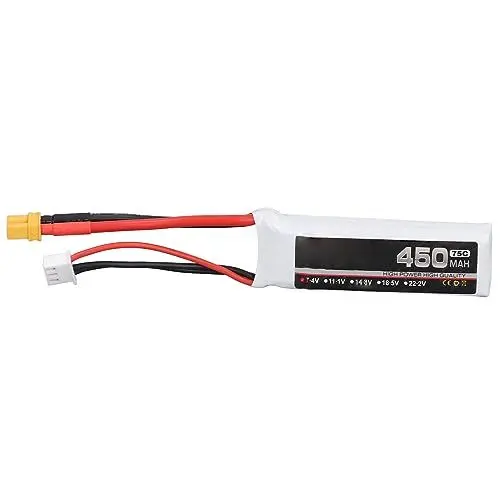Produktbild: RC-Flugzeug-Lithium-Batterie, AWG-Silikondraht, PP-Aluminium-beschichteter Blitzfilm, FPV-Renndrohnen-Batterie XT30, Hochleistungszelle der Klasse A, 75 °C für Upgrade (2S)