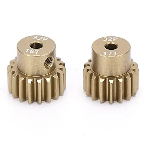 Produktbild: RC-Motorgetriebe, 3,175 Mm (13-20T) Motorgetriebe 3,175 Mm Rostfreier, Langlebiger 32P Ritzel-Zubehör für 1/10 RC-Modellautos(17-18T) Automodell Spielzeug