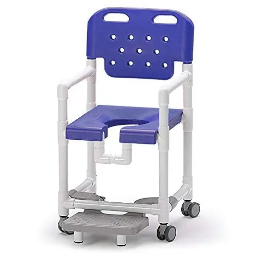 Produktbild: RCN SC 200 Duschstuhl aus Spezialkunststoff | ergonomisch geformte Rückenlehne | garantiert Nicht rostend | bis zu 150 kg belastbar (SC 200 BS FT, Kobalt)