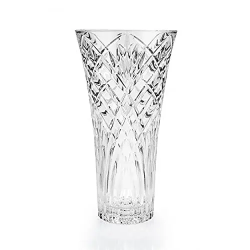 Produktbild: RCR 25616020006 Melodia Kristallvase, inneneinrichtung vase für blumen, blumenvase, glasvase, kerzenhalter, Vase Für Pampasgras, blumentopf Für Schreibtischbürohochzeitsmittelstück, 30cm Hoch