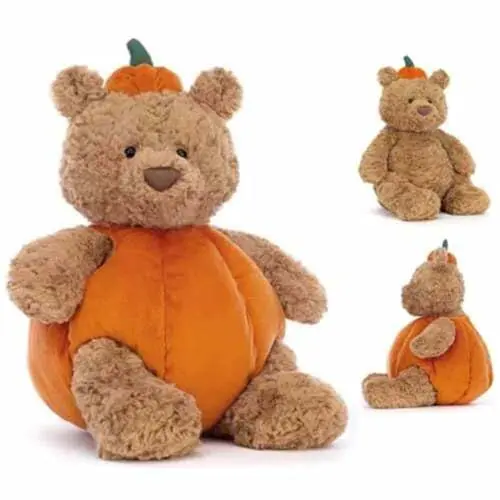 Produktbild: RDCIRP Kürbisbär-Plüsch, Stofftier-Plüschtier, Squishy-Bär-Spielzeug, umarmbares Puppenkostüm, süßes Spielzeug for Jungen und Mädchen, Halloween-Party