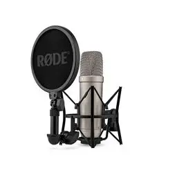 Produktbild: RØDE NT1 5 Generation Großmembran-Kondensatormikrofon mit XLR- und USB-Ausgang, Mikrofonspinne und Popfilter für Musikproduktion, Gesangsaufnahmen und Podcasts (silber)