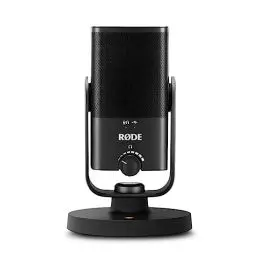 Produktbild: RØDE NT-USB Mini vielseitiges USB-Studio-Kondensatormikrofon für Podcasting, Streaming, Gaming, Musikproduktion, Gesangs- und Instrumentenaufnahmen (schwarz)