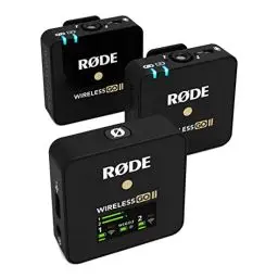 Produktbild: RØDE Wireless GO II Ultrakompaktes Kabelloses Zweikanal-Mikrofonsystem mit eingebauten Mikrofonen, integrierter Aufnahmefunktion und 200 m Reichweite für Filmemachen, Interviews, Schwarz