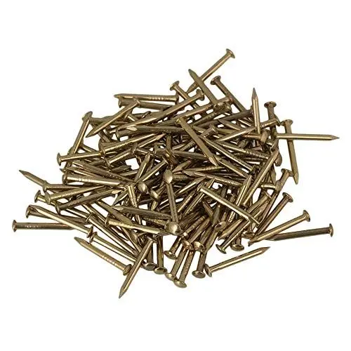Produktbild: RDEXP 15mm Rundkopf Messing Antik Möbel Miniatur Packung mit 100 Stück
