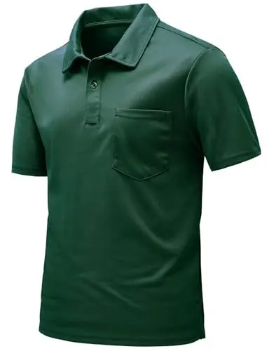 Produktbild: Rdruko Poloshirt Herren Kurzarm mit Brusttasche Polohemd T-Shirts Sommer Golf Polo Shirt Slim Fit für Männer-Jasper XL