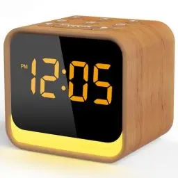 Produktbild: REACHER Radiowecker für das Schlafzimmer, Digitale FM Radiouhr mit Weißrausch-Soundmaschine, 9 Alarmtönen, dimmbarem Display, 7 Farben Nachtlicht, Automatischem Abschalt-Timer, Snooze