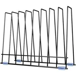 Produktbild: ReaGold Gefrierbeutel Wiederverwendbar Halter, Ziplock Beutel Halter Sandwichbeutel Racks Halter, Schneidebrett Halter CD Ständer, Datei Manager Desktop Speicher Bücherregal (Edelstahl, Schwarz)