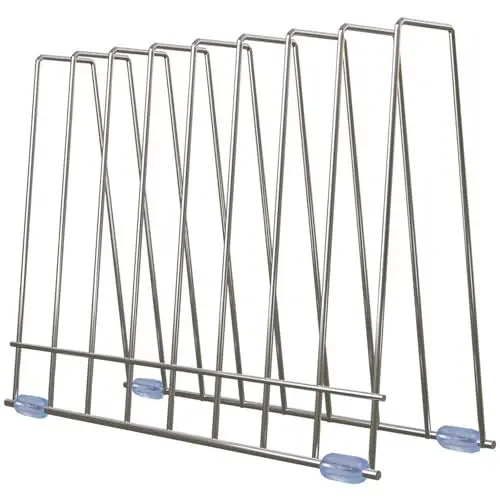 Produktbild: ReaGold Wiederverwendbare Gefrierbeutel Halter, Ziplock Beutel Halter Sandwichbeutel Racks Halter, Schneidebrett Halter CD Ständer, Datei Manager Desktop Speicher Bücherregal (Edelstahl,)