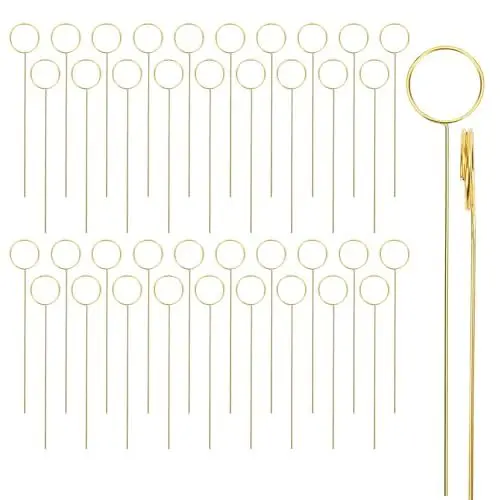 Produktbild: ReaJoys Blumen Kartenhalter Pick 40 Stück Metalldraht Florale Blumen Tischkartenhalter Foto Memo Halter Clip für Hochzeit Party Dekor