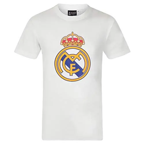 Produktbild: Real Madrid - Herren T-Shirt mit Vereinswappen - Offizielles Merchandise - Geschenk für Fußballfans - Weiß - XXL