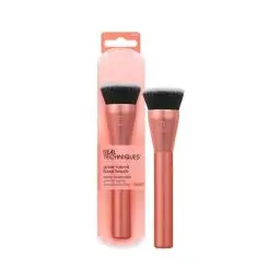 Produktbild: Real Techniques Glow Make-up-Pinsel mit runder Basis, für flüssiges und cremefarbenes Make-up, flache Grundierungsbürste zum Polieren und Verblenden der Deckkraft,1 Stück