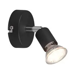 Produktbild: Reality Leuchten Wandspot Paris R80911032, Metall Schwarz matt, exklusiv 1x GU10