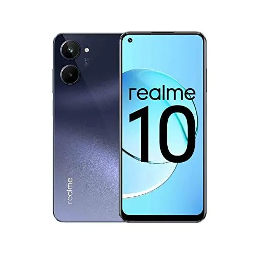 Produktbild: realme 10-8+128GB Smartphone, 90 Hz Super AMOLED Display, 50 MP Farb-KI-Kamera, Helio G99 Chipsatz, Starker 5000 mAh Akku, 33 W SUPERVOOC-Aufladung, Rush Black