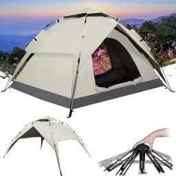 Produktbild: REAWOW Camping Zelt,Pop up Zelt wurfzelt Campingzelt Automatisches 2/3 Personen Wasserdicht & Winddicht Campingzelt mit Abnehmbarer, äußerer Zeltplane für Trekking, Camping, Outdoor