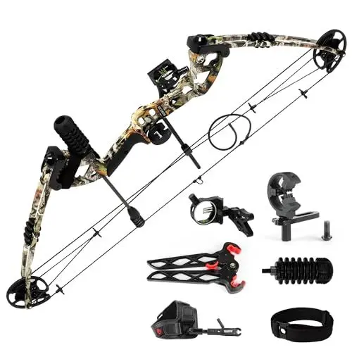 Produktbild: REAWOW Compoundbogen 30-60 LBS,Bogen und Pfeil Set Einstellbare Bogenschießen, Jagdbogen, Sportbogen, Compoundbögen für Outdoor Bogen Jagd Erwachsene Jugend Anfänger 310 Fps