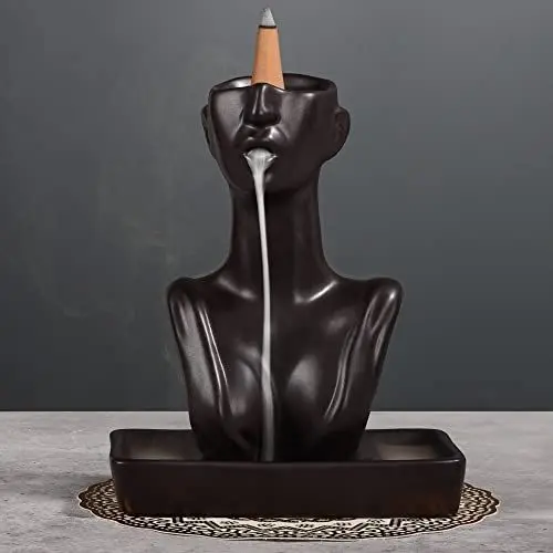 Produktbild: REAWOW Statue Backflow Räucherstäbchen Räucherwasserfall Backflow Räucherstäbchen für Meditation Dekoration Zuhause Büro Yoga Spa Deko