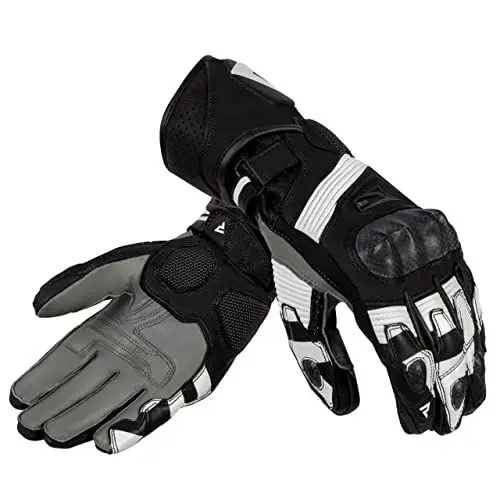 Produktbild: REBELHORN Fighter Motorradhandschuhe Herren | Känguru und Ziegenleder | Knöchel- und Fingerschutz | Superfabric-Einsätze | Äußere Nähte | Touchscreen Unterstützung