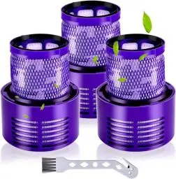 Produktbild: Rebirthcare 3 stück v10 sv12 filter für dyson v10 cyclone v10 animal v10 absolute v10 motorhead v10 total clean cordless akku staubsauger ersatzfilter, ersetz dy-969082-01